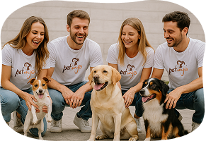 Group of people with their dogs